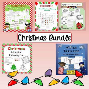 Preview of Christmas Fine Motor, Handwriting, and Visual Motor Bundle