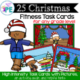 Christmas Exercise Task Cards for PE and Brain Breaks