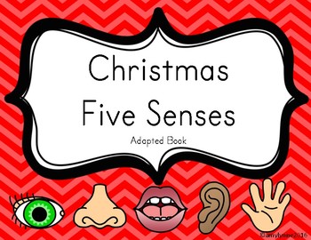 Preview of Christmas Five Senses Adapted Book
