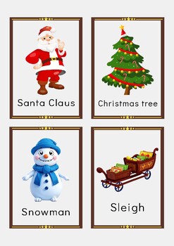 Preview of Christmas Flash cards
