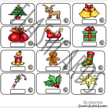 Christmas - Flashcards by My Classroom Creative English Lessons ESL