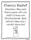 Christmas Fluency Packet FREEBIE