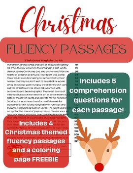 Preview of Christmas Fluency Passages