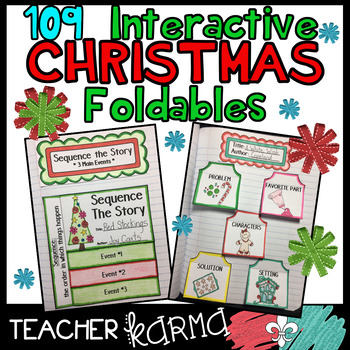Preview of Christmas Foldables & Interactive Notebook BUNDLE