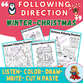 Christmas Following Direction Activities (Listen - Color -