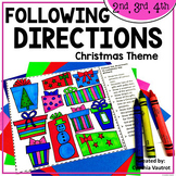 Christmas Following Directions Activities Drawings