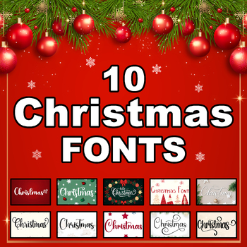 Preview of Christmas Fonts - Collection of 10 Different Christmas Fonts