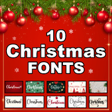 Christmas Fonts - Collection of 10 Different Christmas Fonts
