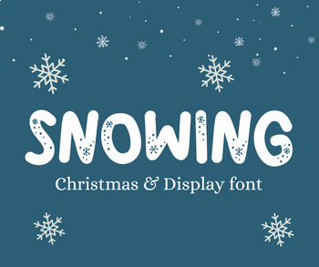 Preview of Snowing Font for Christmas : Digital resources