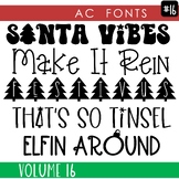 Christmas Fonts ll AC Fonts Volume 16 December Holiday Edition