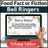 Christmas Activities - Food Bell Ringer Activity or Game - FACS