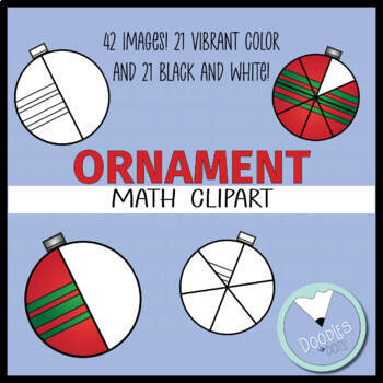 fractions clipart black and white christmas