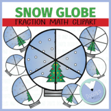 Christmas Fraction Clipart - Snow Globe Clipart