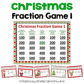 Preview of Christmas Fraction Game Part 1