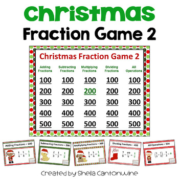 Preview of Christmas Fraction Game Part 2