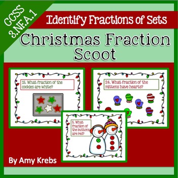 Preview of Christmas Fraction Scoot