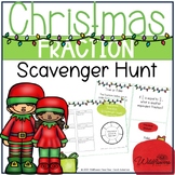 Christmas Fraction Task Cards and Scavenger Hunt Riddle fo