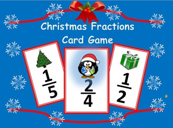 Preview of Christmas Fractions Card Game