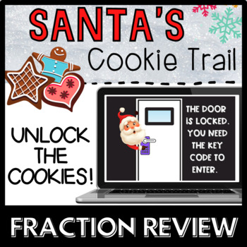 Preview of Christmas Fractions Operations Activity - Christmas Math Activities 5th grade