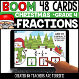 Christmas Fractions Grade 4 Boom Cards - Digital