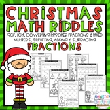 Christmas Fractions Math Riddles