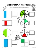 Christmas Fractions Worksheets - Naming Unit and Non-Unit 