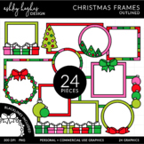 Christmas Frames Clipart - Outlined