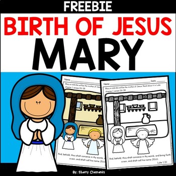 Preview of Christmas Freebie | Mary | Birth of Jesus | Bible Lesson