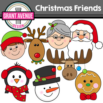 Christmas Friends Clipart by Grant Avenue Design | TpT