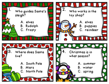 Christmas Fun Task Cards by Samantha White | Teachers Pay Teachers