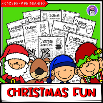 Preview of Day Before Christmas Break Activities | Math and Literacy for First Grade
