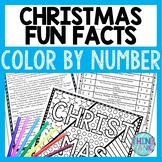 Christmas Fun Facts Color by Number, Reading Passage and T