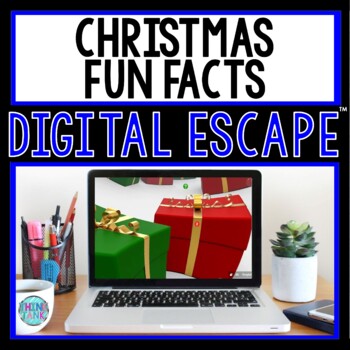 Preview of Christmas Fun Facts DIGITAL ESCAPE ROOM for Google Drive® | Holiday Fun