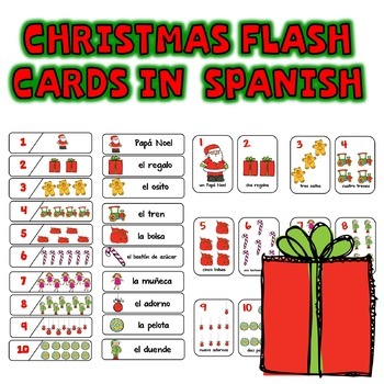 Preview of Christmas Fun - Flashcards in Spanish