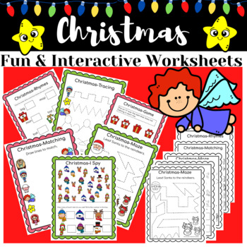 Christmas Fun Interactive Activities- Digital And Printable Worksheets