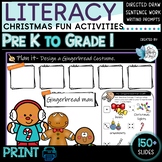 Christmas Fun Literacy Activities PreK to Grade 1 