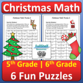 Fun Christmas Math Worksheets Puzzles 5th 6th Grade No Pre
