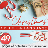 Christmas Fun Pack | NO PREP Speech Language Activities, C