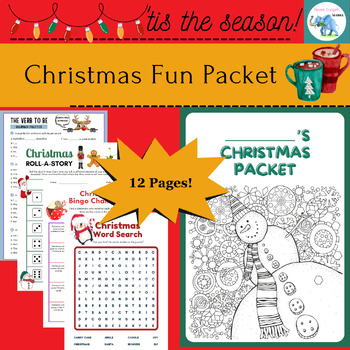 Preview of Christmas Fun Packet with Coloring Pages, Puzzles and More!