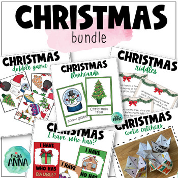 Preview of Christmas GAMES AND FLASH CARDS BUNDLE