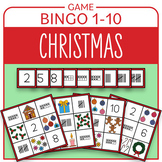 Christmas Bingo Counting 1-10 Numbers Ten Frames Kindergar