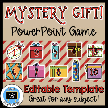 Preview of Christmas Game Show Editable Template | End of term Review | Online Digital |ESL