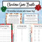 Christmas Games Bundle, Christmas Trivia, Printable Worksh