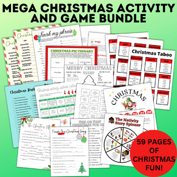 Christmas Games and Activity Bundle | Christmas Printables | Christmas ...