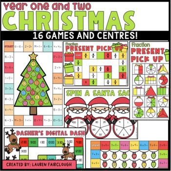 Christmas Games and Centres - Year One and Two by Lauren Fairclough