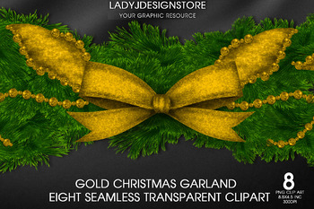 gold christmas bow clipart