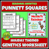 Christmas Punnett Square Worksheet - Reindeer Genetics