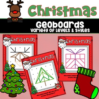 Preview of Christmas Geoboard Task Cards