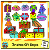 Christmas Gift 3D Shapes Clip Art