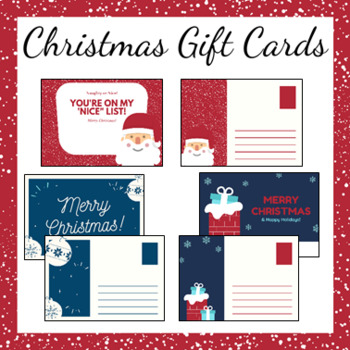 christmas gift card template free download